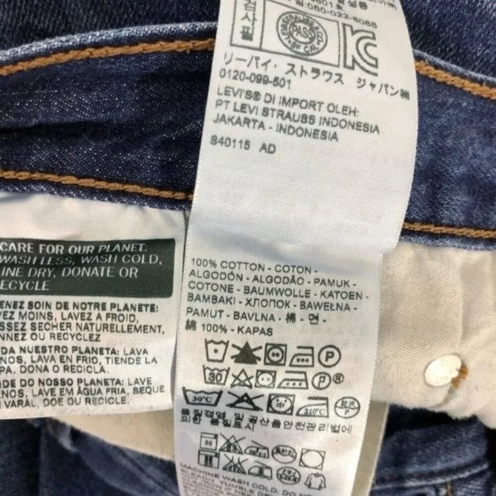 Levi‎ Strauss Destroyed Button Fly Straight Jeans Size 30